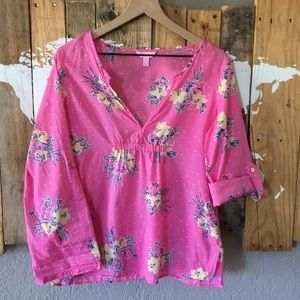 Lilly Pulitzer | pink with yellow flower shirt